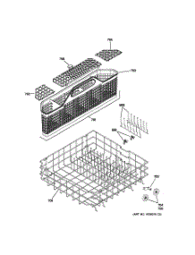 04 - Lower Rack Assembly parts for Ge Dishwasher PDW9200J00CC from AppliancePartsPros.com