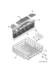 04 - Lower Rack Assembly parts for Ge Dishwasher PDW9280J10SS from AppliancePartsPros.com