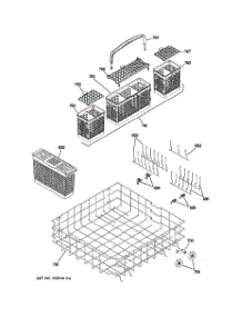 04 - Lower Assembly parts for Ge Dishwasher PDW9800J03WW from AppliancePartsPros.com