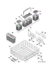 04 - Lower Rack Assembly parts for Ge Dishwasher PDW9900L00WW from AppliancePartsPros.com