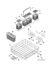 04 - Lower Rack Assembly parts for Ge Dishwasher PDW9900N00BB from AppliancePartsPros.com