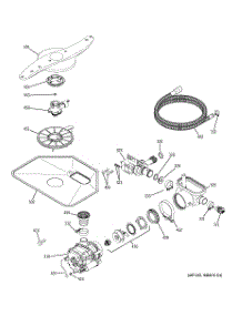 05 - Motor-Pump Mechanism parts for Ge Dishwasher PDW7300N25BB from AppliancePartsPros.com