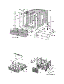 02 - Basket & Wrap Assembly parts for Ge Dishwasher ZBD6905G00SS from AppliancePartsPros.com