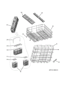 03 - Rack Assembly parts for Ge Dishwasher GHDA690P00WW from AppliancePartsPros.com