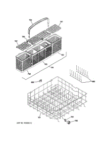 04 - Lower Rack Assembly parts for Ge Dishwasher GLD4900P00BB from AppliancePartsPros.com