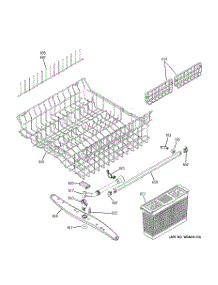 03 - Upper Rack Assembly parts for Ge Dishwasher GLD4900P00CC from AppliancePartsPros.com
