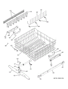 03 - Upper Rack Assembly parts for Ge Dishwasher PDW7300J10BB from AppliancePartsPros.com