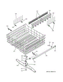 03 - Upper Rack Assembly parts for Ge Dishwasher PDW7300G00WW from AppliancePartsPros.com