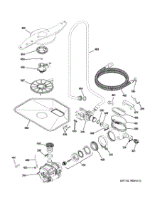 05 - Motor-Pump Mechanism parts for Ge Dishwasher ZBD6890K01II from AppliancePartsPros.com