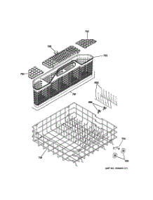 04 - Lower Rack Assembly parts for Ge Dishwasher ZBD6880K00SS from AppliancePartsPros.com