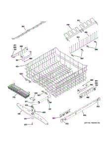03 - Upper Rack Assembly parts for Ge Dishwasher ZBD0710N20SS from AppliancePartsPros.com