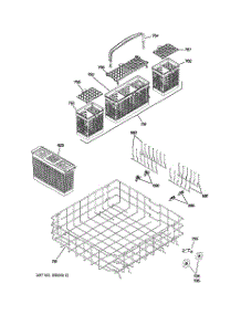 04 - Lower Rack Assembly parts for Ge Dishwasher ZBD0710K03SS from AppliancePartsPros.com
