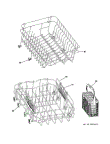 03 - Upper & Lower Rack Assembly parts for Ge Dishwasher ZBD1800G00SS from AppliancePartsPros.com