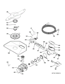 05 - Motor-Pump Mechanism parts for Ge Dishwasher ZBD0710K10SS from AppliancePartsPros.com