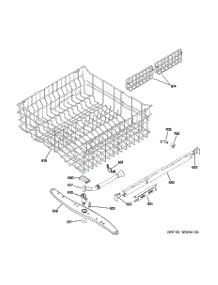 03 - Upper Rack Assembly parts for Ge Dishwasher GLD8700N20WW from AppliancePartsPros.com