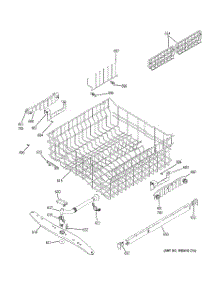 03 - Upper Rack Assembly parts for Ge Dishwasher GLD6960N20SS from AppliancePartsPros.com