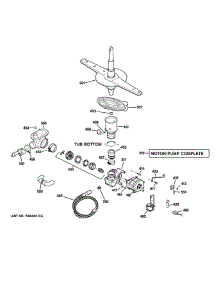 Motor-Pump Mechanism parts for Ge Dishwasher GSD2700N10BB from AppliancePartsPros.com