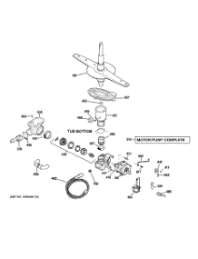 03 - Motor-Pump Mechanism parts for Ge Dishwasher GSD4000N10CC from AppliancePartsPros.com