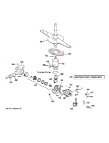 03 - Motor-Pump Mechanism parts for Ge Dishwasher GSC3500N10BB from AppliancePartsPros.com