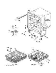 02 - Body Parts parts for Ge Dishwasher GSD1300N10BB from AppliancePartsPros.com