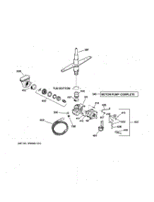 03 - Motor-Pump Mechanism parts for Ge Dishwasher GSD1900J01WH from AppliancePartsPros.com