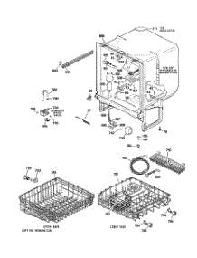 02 - Body Parts parts for Ge Dishwasher GSD2400N10BB from AppliancePartsPros.com