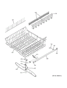 03 - Upper Rack Assembly parts for Ge Dishwasher GLDL560N10SS from AppliancePartsPros.com