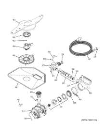 05 - Motor-Pump Mechanism parts for Ge Dishwasher GLDL500N00BB from AppliancePartsPros.com