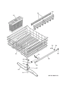 03 - Upper Rack Assembly parts for Ge Dishwasher GLD6611L18BB from AppliancePartsPros.com