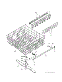 03 - Upper Rack Assembly parts for Ge Dishwasher GHD6310L18WW from AppliancePartsPros.com