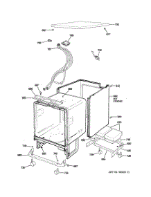 04 - Cabinet & Exterior Parts parts for Ge Dishwasher GSC3500N00WW from AppliancePartsPros.com
