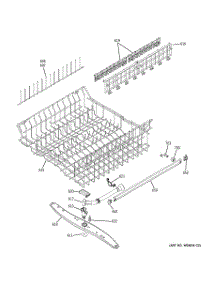 03 - Upper Rack Assembly parts for Ge Dishwasher GLD5700N10CC from AppliancePartsPros.com