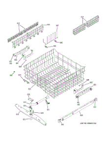 03 - Upper Rack Assembly parts for Ge Dishwasher GLD6600N10BB from AppliancePartsPros.com
