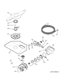 05 - Motor-Pump Mechanism parts for Ge Dishwasher GLD5600N10CC from AppliancePartsPros.com