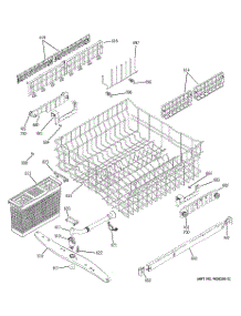 03 - Upper Rack Assembly parts for Ge Dishwasher EDW6100N10CC from AppliancePartsPros.com