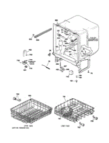 02 - Body Parts parts for Ge Dishwasher GSD2100N00WW from AppliancePartsPros.com