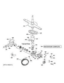 03 - Motor-Pump Mechanism parts for Ge Dishwasher GSD2101N00BB from AppliancePartsPros.com