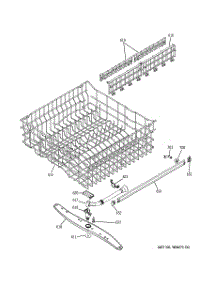 03 - Upper Rack Assembly parts for Ge Dishwasher EDW5160N00SS from AppliancePartsPros.com