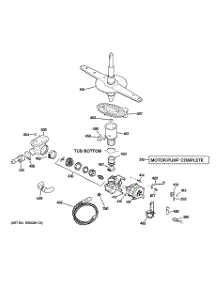 03 - Motor-Pump Mechanism parts for Ge Dishwasher GSD4060N00SS from AppliancePartsPros.com