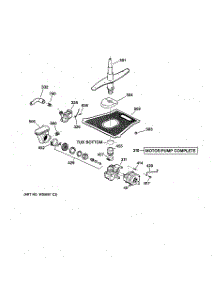 03 - Motor-Pump Mechanism parts for Ge Dishwasher EDW2050F02CC from AppliancePartsPros.com