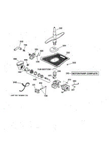 03 - Motor-Pump Mechanism parts for Ge Dishwasher GSD5940F01SS from AppliancePartsPros.com