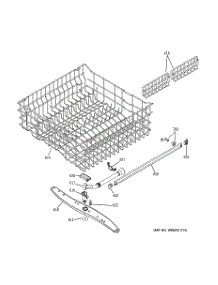 03 - Upper Rack Assembly parts for Ge Dishwasher GLD4650N00CS from AppliancePartsPros.com
