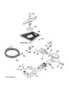 03 - Motor-Pump Mechanism parts for Ge Dishwasher EDW3060G03SS from AppliancePartsPros.com