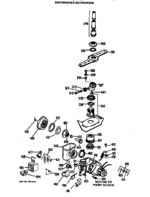 Dishwasher Mechanism parts for Ge Dishwasher GSD2600D01 from AppliancePartsPros.com
