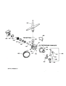 03 - Motor-Pump Mechanism parts for Ge Dishwasher GSD880Y-72WW from AppliancePartsPros.com