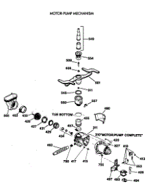 03 - Motor-Pump Mechanism parts for Ge Dishwasher GSD1930T62WW from AppliancePartsPros.com
