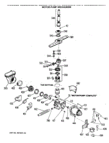 03 - Motor-Pump Mechanism parts for Ge Dishwasher GSD2920S48BA from AppliancePartsPros.com