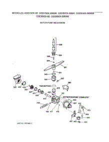 03 - Motor-Pump Mechanism parts for Ge Dishwasher GSD750X-68 from AppliancePartsPros.com