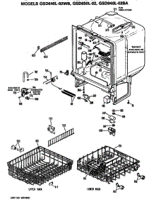 Tub / Racks parts for Ge Dishwasher GSD650L-02 from AppliancePartsPros.com