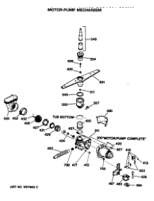03 - Motor-Pump Mechanism parts for Ge Dishwasher GSD780T-60WW from AppliancePartsPros.com